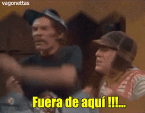 A Group Of People Standing Next To Each Other With The Word Vagonettas On The Bottom Right GIF