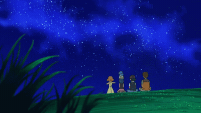 A Group Of People Watching A Shooting Star In The Sky GIF