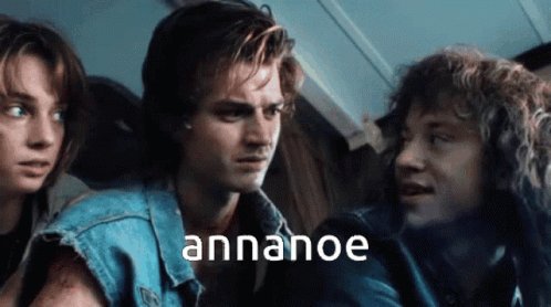 A Group Of People With The Word Annanoe On The Bottom Right GIF