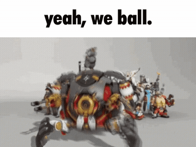 A Group Of Robots Are Standing Next To Each Other With The Words Yeah We Ball GIF