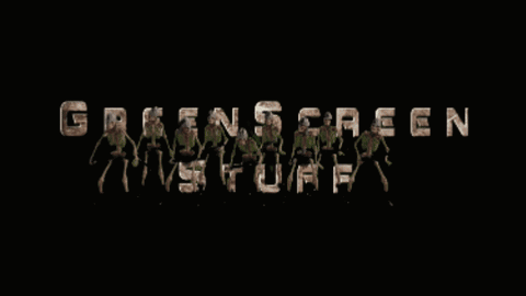 A Group Of Skeletons Holding Weapons In Front Of A Yellow Explosion GIF