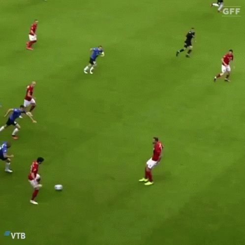 A Group Of Soccer Players Are On A Field With The Letters Vtb On The Bottom GIF