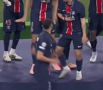 A Group Of Soccer Players Including Number 49 GIF