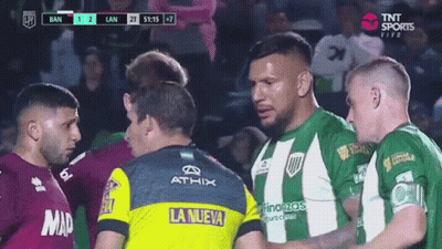 A Group Of Soccer Players Including One Wearing A Yellow La Nueva Jersey GIF