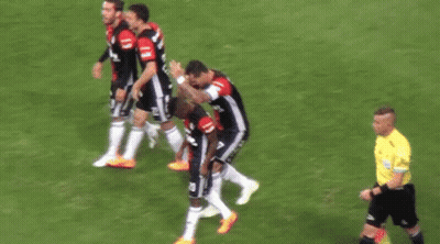 A Group Of Soccer Players Including One With The Number 22 On His Jersey GIF
