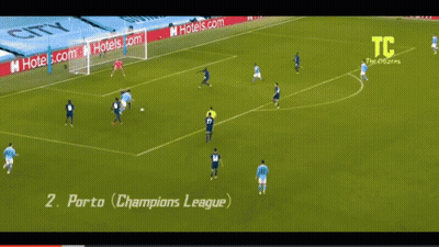 A Group Of Soccer Players On A Field With A Santander Banner In The Background GIF