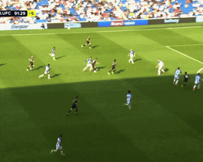 A Group Of Soccer Players On A Field With A Score Of 91-29 GIF