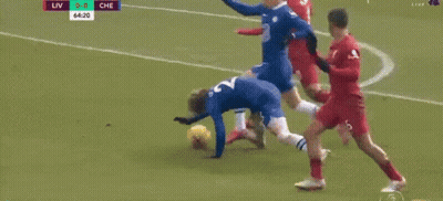 A Group Of Soccer Players On A Field With One Wearing A Number 7 Jersey GIF