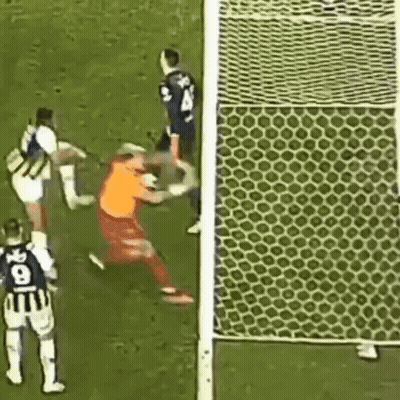 A Group Of Soccer Players On A Field With One Wearing A Number 9 Jersey GIF
