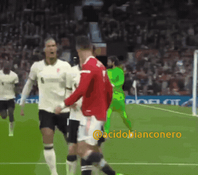A Group Of Soccer Players On A Field With The Hashtag Acidobianconero GIF