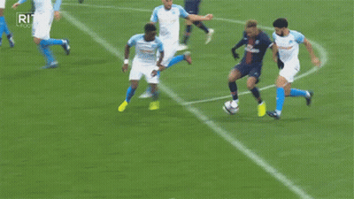A Group Of Soccer Players On A Field With The Letters Rit On The Bottom Right GIF