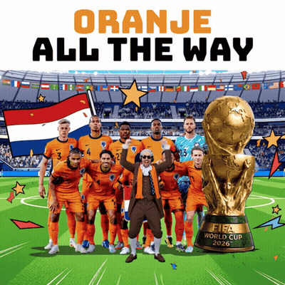 A Group Of Soccer Players Standing Next To A Fifa World Cup GIF