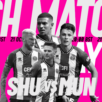 A Group Of Soccer Players Standing Next To Each Other With The Words Shu Vs Mun On The Bottom GIF