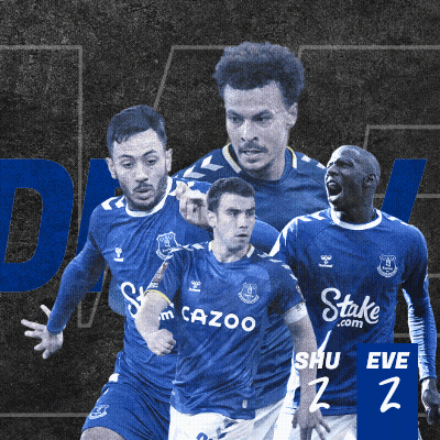 A Group Of Soccer Players Wearing Blue Shirts With Cazoo On Them GIF