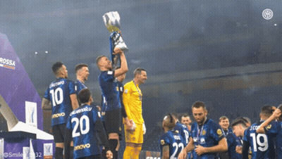 A Group Of Soccer Players With One Wearing A Jersey With The Number 20 On It GIF