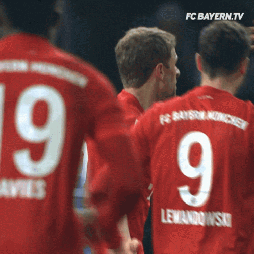 A Group Of Soccer Players With The Number 9 On Their Shirts GIF