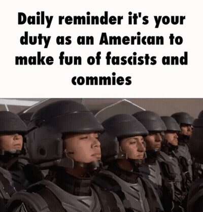 A Group Of Soldiers Are Lined Up In A Row With The Caption Daily Reminder It 'S Your Duty GIF