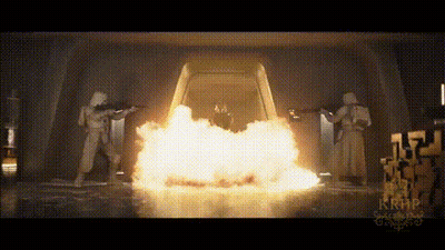 A Group Of Soldiers Are Standing In Front Of A Fire Explosion . GIF