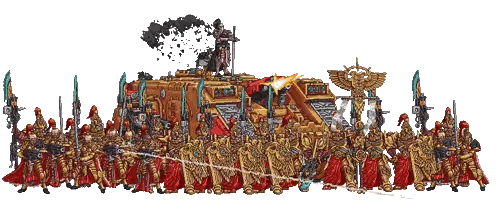 A Group Of Soldiers Are Standing In Front Of A Tank With A Flamethrower On Top Sticker