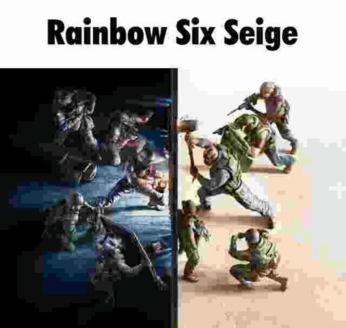 A Group Of Soldiers Are Standing Next To Each Other On A White Background . GIF