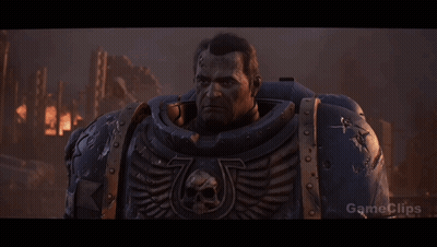 A Group Of Space Marines Are Gathered Together With The Words " For The Emperor " On The Bottom Right GIF
