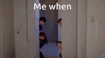 A Group Of Students Are Standing In Front Of A Blackboard With The Words Me When Written Above Them GIF