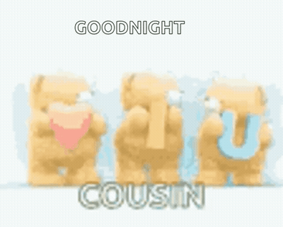 A Group Of Teddy Bears Are Standing Next To Each Other On A Blue Surface . GIF
