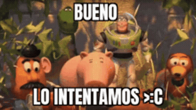 A Group Of Toy Story Characters Including Buzz Lightyear , Hammocks , Mr. Potato Head And Slinky Dog GIF