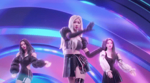 A Group Of Women Are Dancing On A Stage . GIF