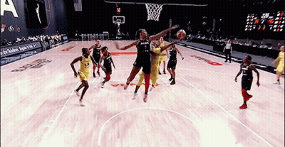 A Group Of Women Are Playing A Game Of Basketball And One Of Them Is Wearing A Jersey That Says Acer GIF