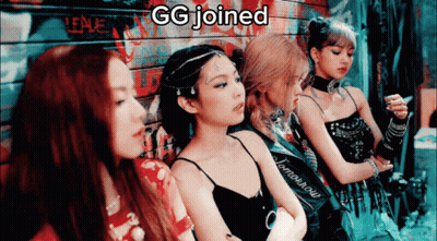 A Group Of Women Sitting Next To Each Other With The Words Gg Joined Written Above Them GIF