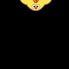 A Group Of Yellow Chickens With Hearts On Their Heads Are Standing Next To Each Other On A Black Background . GIF