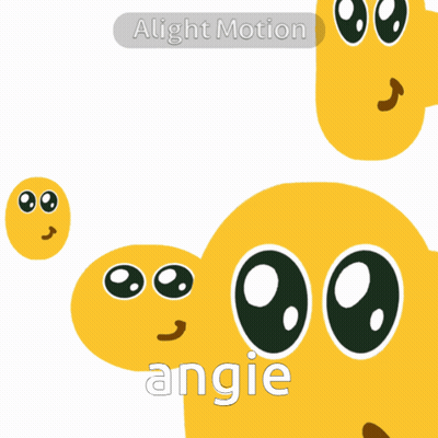 A Group Of Yellow Smiley Faces With The Name Angie On The Bottom GIF