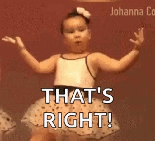 A Group Of Young Girls Are Dancing On A Stage And One Of Them Is Saying `` That 'S Right ! '' GIF