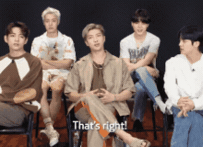 A Group Of Young Men Are Sitting In Chairs And One Of Them Says That 'S Right . GIF