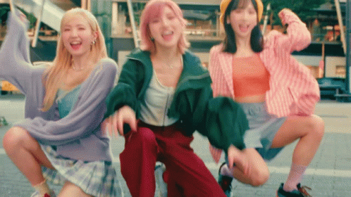 A Group Of Young Women Are Posing For A Picture And Laughing GIF