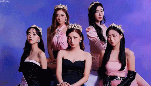 A Group Of Young Women Wearing Tiaras And Gloves Pose For A Photo GIF