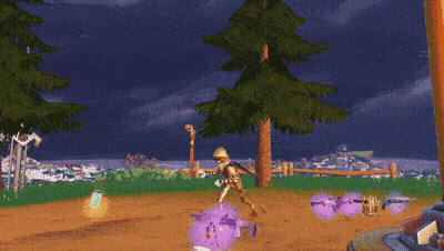 A Grumpy Cat In A Video Game Holding A Green Container With A White Cross On It GIF