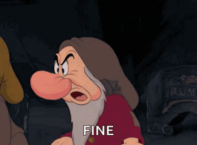 A Grumpy Dwarf From Snow White And The Seven Dwarfs GIF
