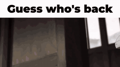A Guess Who 'S Back Meme With A Blurred Image Of A Person GIF