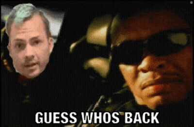A Guess Whos Back Poster With A Man In Sunglasses GIF