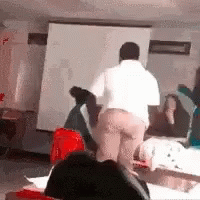 A Guy Body Slam A Lady GIF