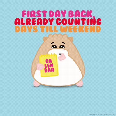 A Hamster Holding A Notepad That Says Ca Len Dar GIF
