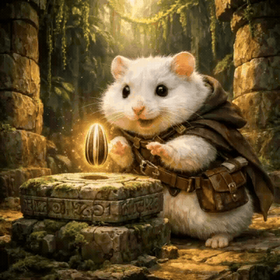 A Hamster In A Cape Holds A Sunflower Seed GIF