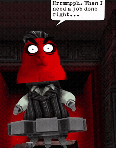 A Hamster In A Suit Says " Uh Oh Get Ready To Fight The Evil Nef " GIF