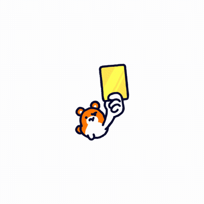 A Hamster Is Holding A Yellow Card In Its Hand GIF