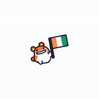 A Hamster Is Holding An Irish Flag In Its Paws GIF