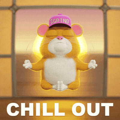 A Hamster Wearing A Pink Hat That Says Grind GIF
