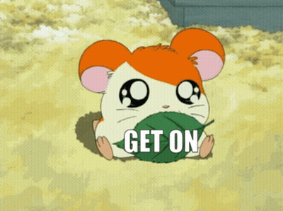 A Hamster With A Green Leaf On Its Head Says Get On Mlbb GIF