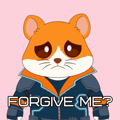 A Hamster With A Sad Look On Its Face And The Words Forgive Me GIF